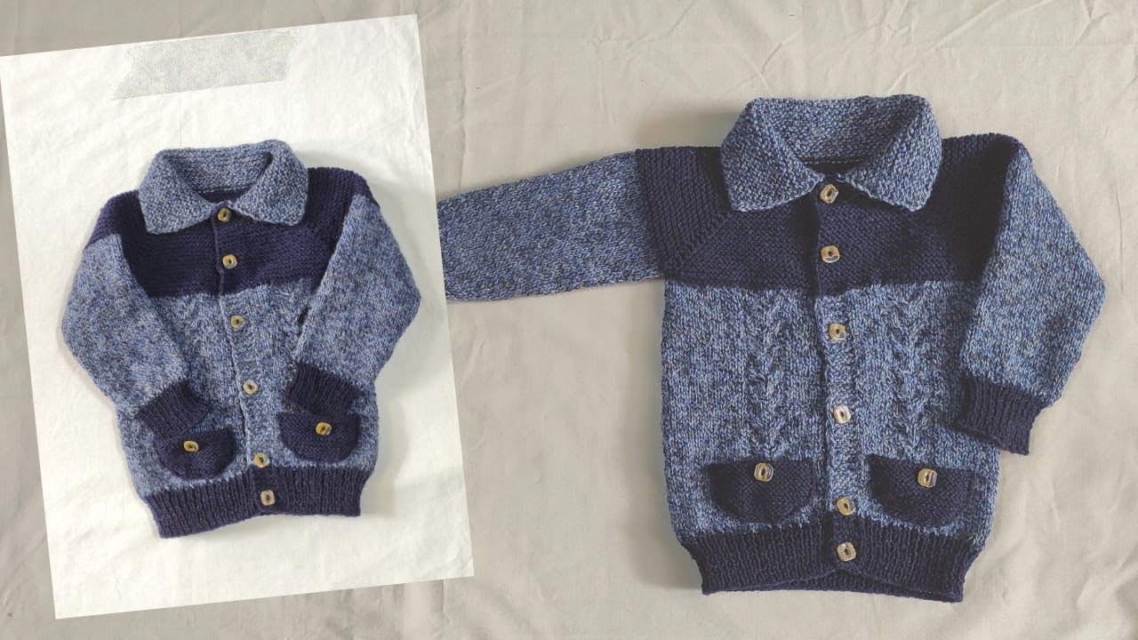 DIY Baby Boy Collar Cardigan | TOP To Down Baby Boy Cardigan | Step By Step Tutorial In Urdu