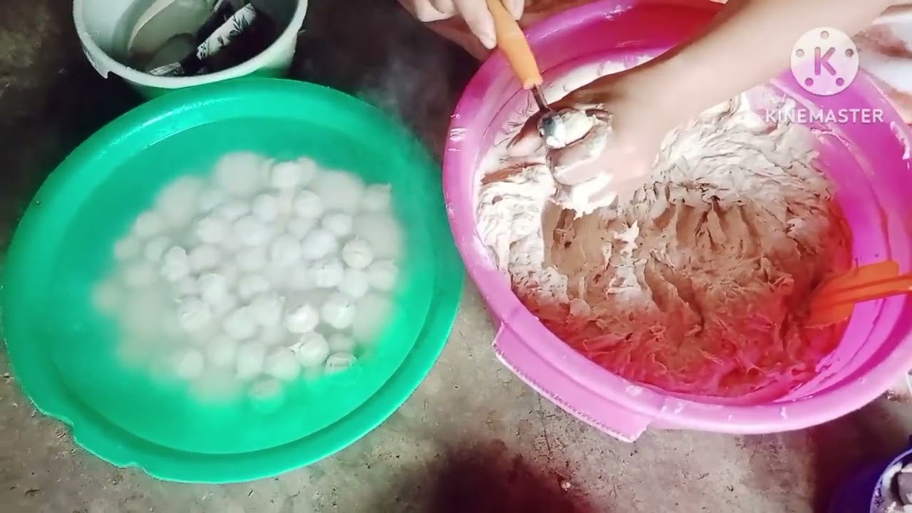 Proses Menyetak bakso original Rp.5000 original Rp.1000 original Rp500 