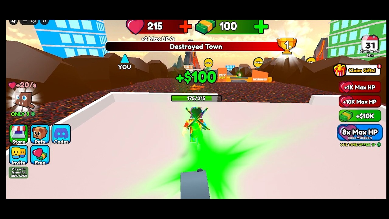 Robloxta run on lava oynuyoruz