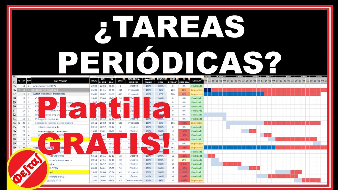 📊 Diagrama de GANTT en Excel - Actividades REPETITIVAS AUTOMÁTICO! 😱 2021
