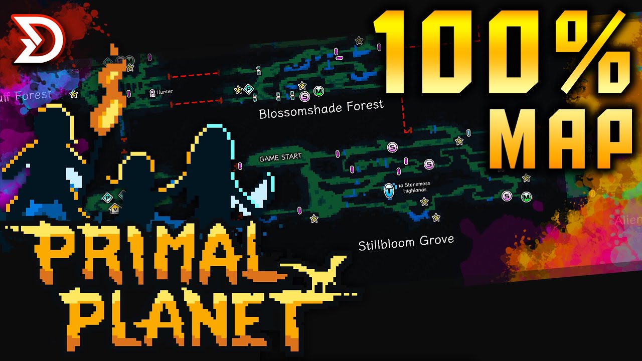Primal Planet | 100% Map  — All Areas, Cave Paintings, Spirit Trees, Secrets, Villagers & More!