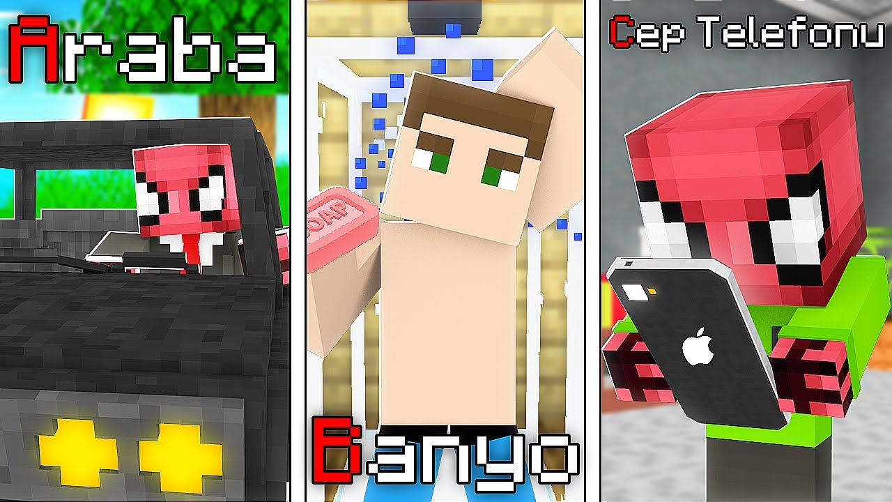 ALFABETİK SIRAYLA BİR GÜN GEÇİRDİK 🔤 - Minecraft