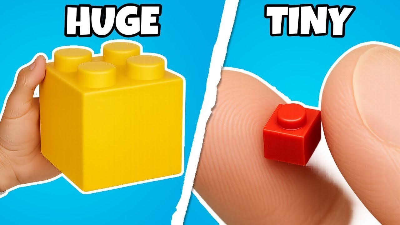 Construções de LEGO Pequenas VS ENORMES