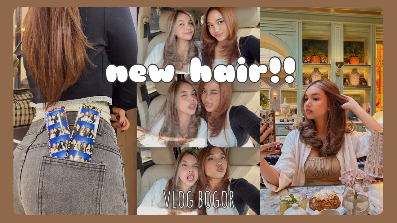 VLOG | rambut baruuu 💇&zwj;♀️💋 : nyalon bareng keyla, botani square, main uno, etc!!
