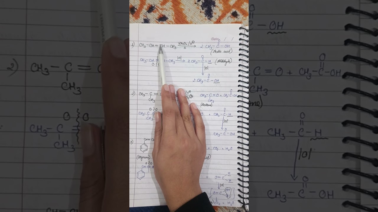 Cbse class11 organic chemistry pt32 chemical property(alkene4) #cbsenotes#organicchemistry#practice