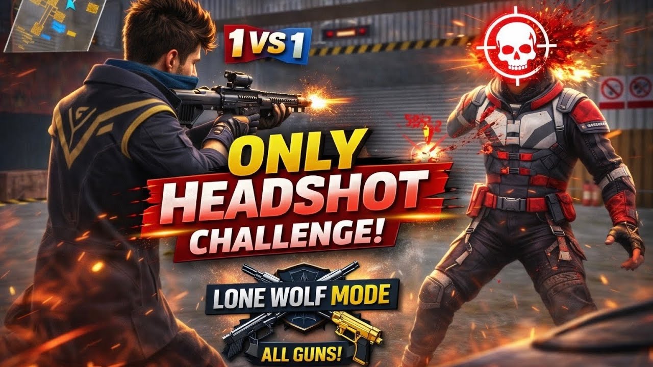 😱 FREE FIRE LIVE | LONE WOLF MODE (ONLY HEADSHOT | FG-gaming 🔥