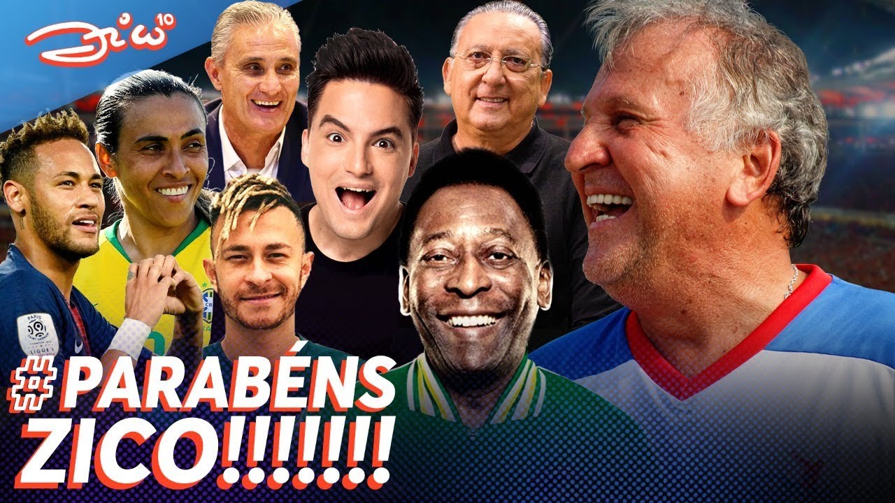 ZICO 66 anos: Pelé, Marta, Neymar e outros craques emocionam o Galinho | Canal Zico 10