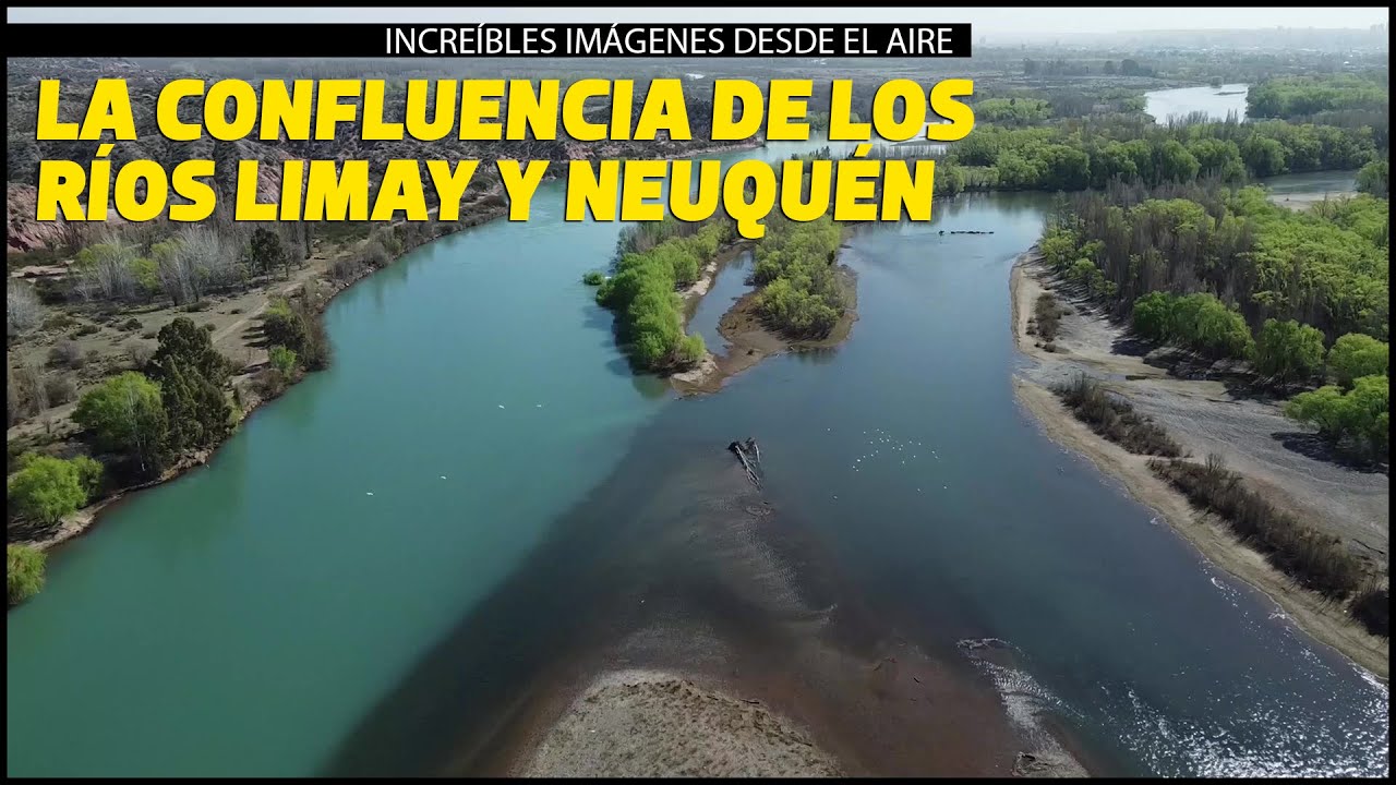 🌅 Como nunca lo viste 👏 LA CONFLUENCIA de los ríos LIMAY y NEUQUÉN desde el aire 🌅