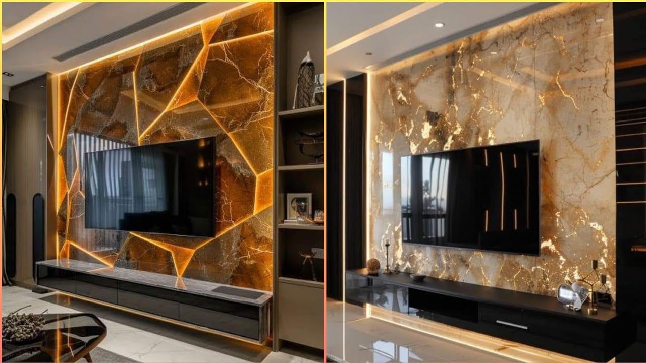 150 элегантных вариантов оформления ТВ-стены в гостиной 2025 года | Идеи дизайна стен для домашне...