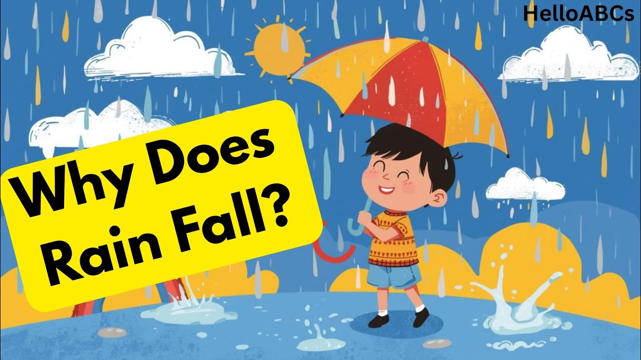 Why Does Rain Fall? Simple Water Cycle for Toddlers | Rain Science For Kids @HelloABCs #watercycle 