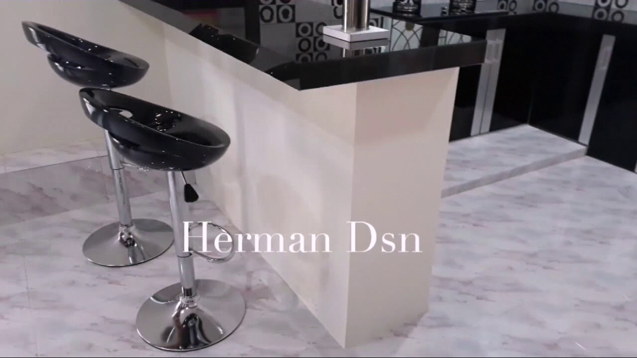 Cara membuat meja dapur dan mini bar minimalis kumplit kitchen set nya