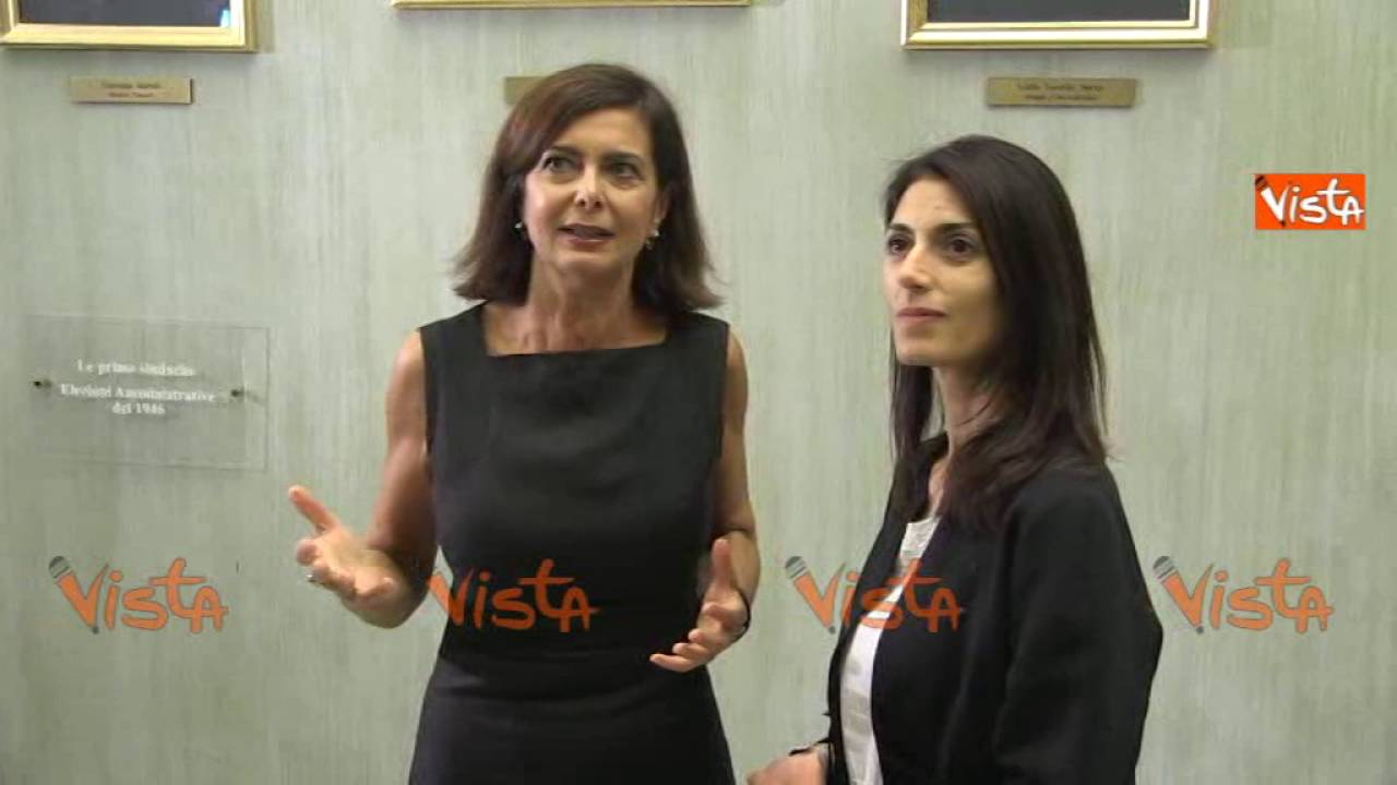 Virginia Raggi da Laura Boldrini: la chiacchierata e la visita alla Sala delle Donne