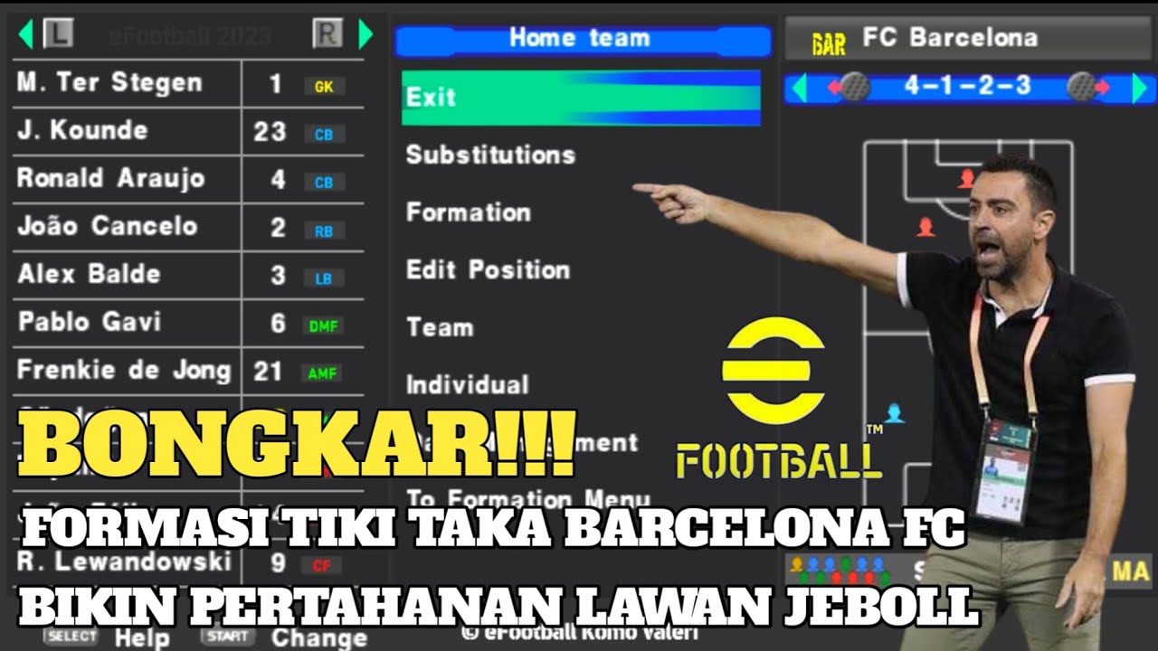 Formasi tiki taka ala barcelona fc pes ppsspp bikin lawan ketar ketir