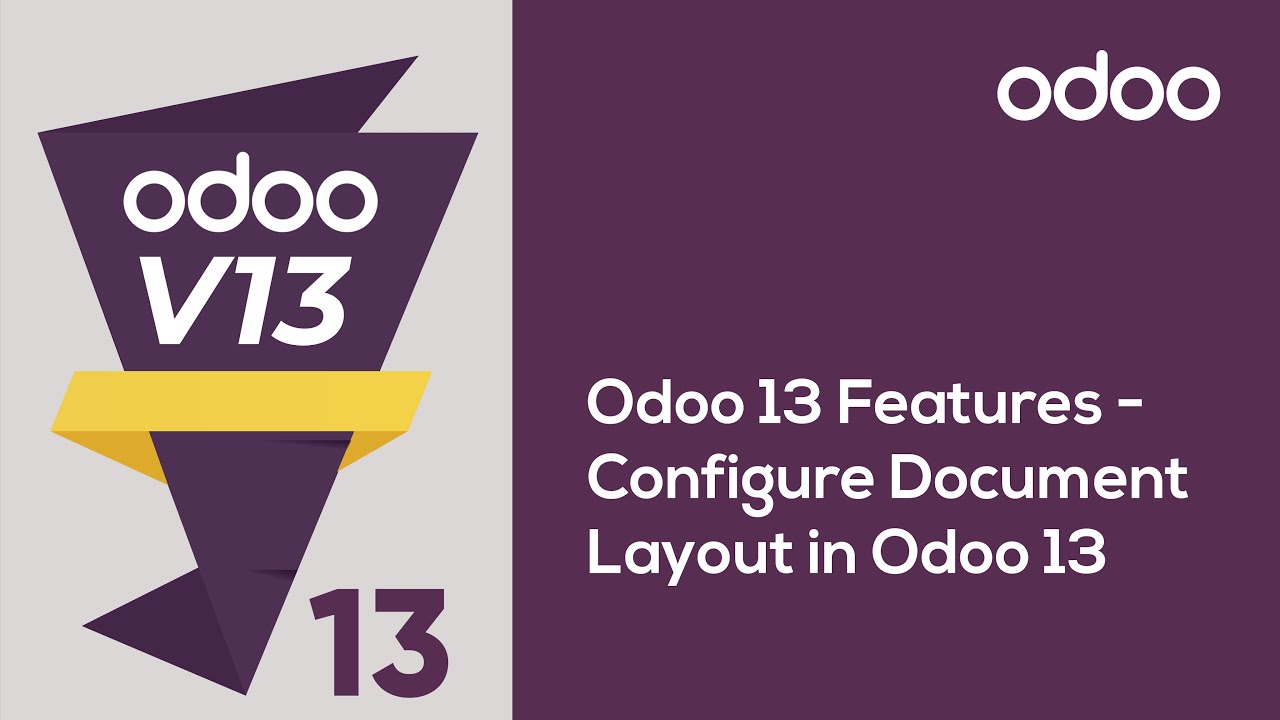 Odoo 13 Features - Configure Document Layout in Odoo 13