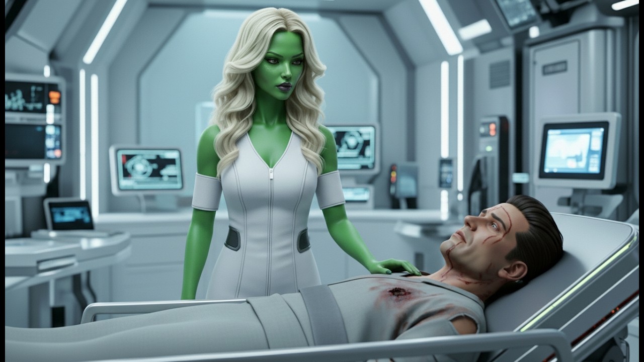 The Alien Nurse Stared at My Wounds — “No One Survives This… How Are You Still Alive?”| Sci-Fi Story