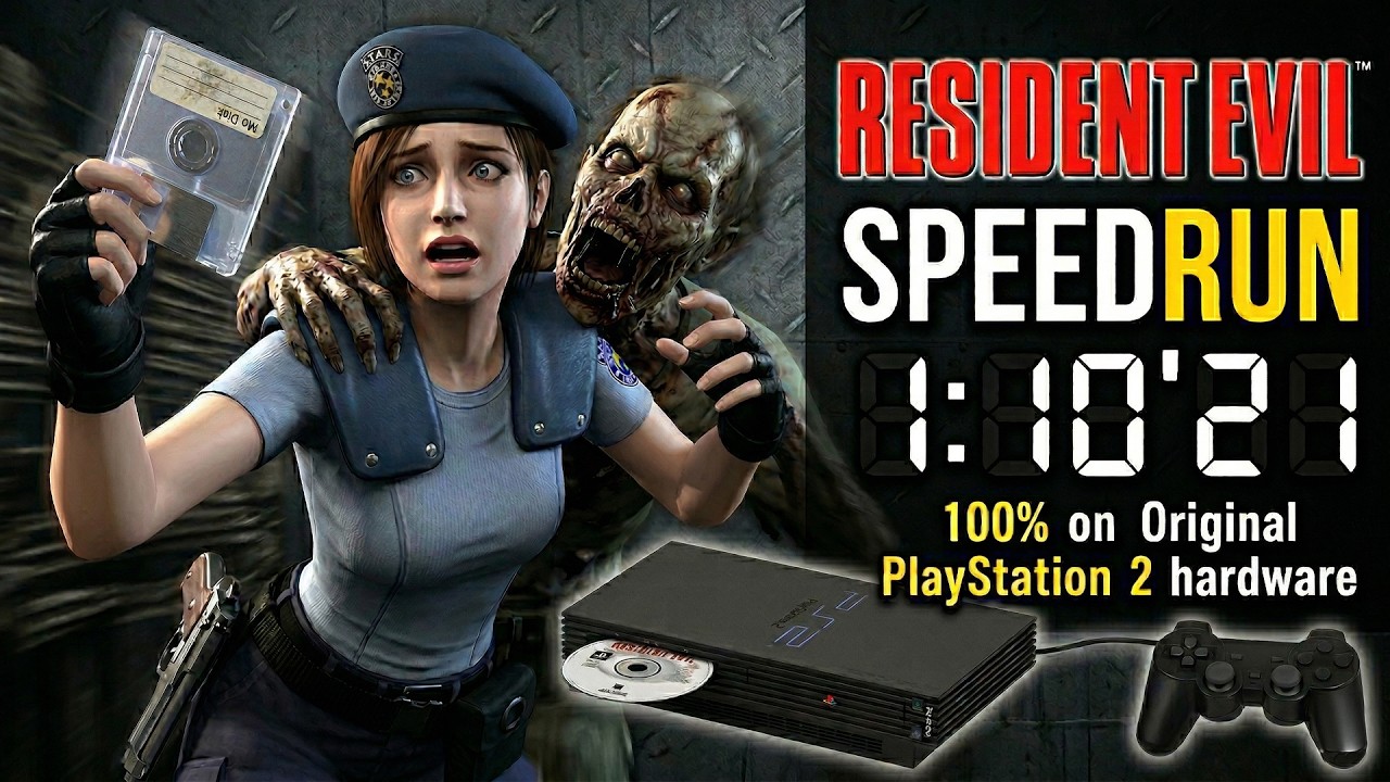 Resident Evil 1 – Jill 100% SPEEDRUN (1:10:21) on Original PlayStation Hardware!