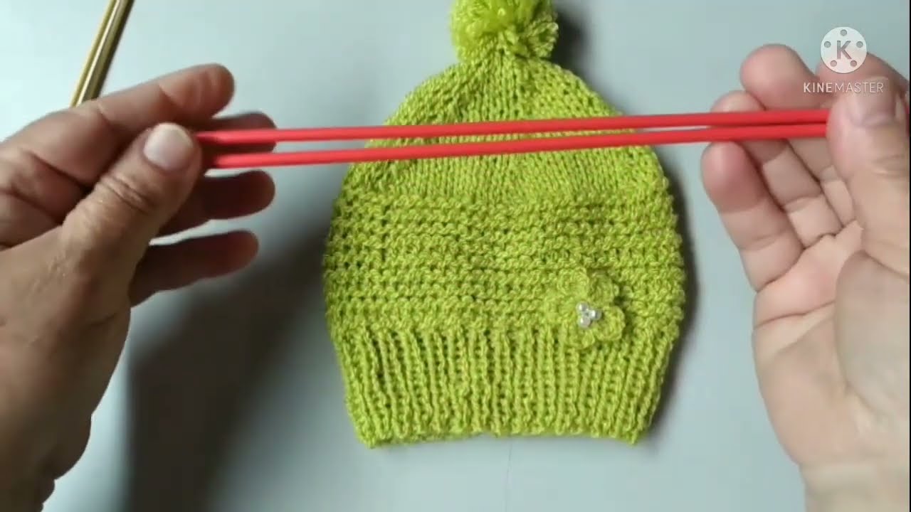 TOUCA PARA BEBÊ.... tricô...fácil.. 🧶🪡🧶🪡
