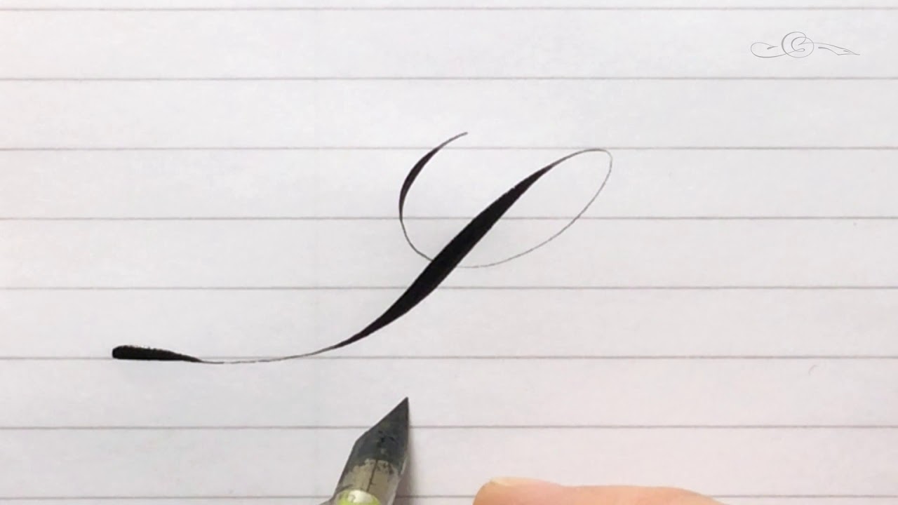 The Letter S in an 'Italian' Style Accented Engrosser's / Roundhand Pointed Pen Calligraphy Script