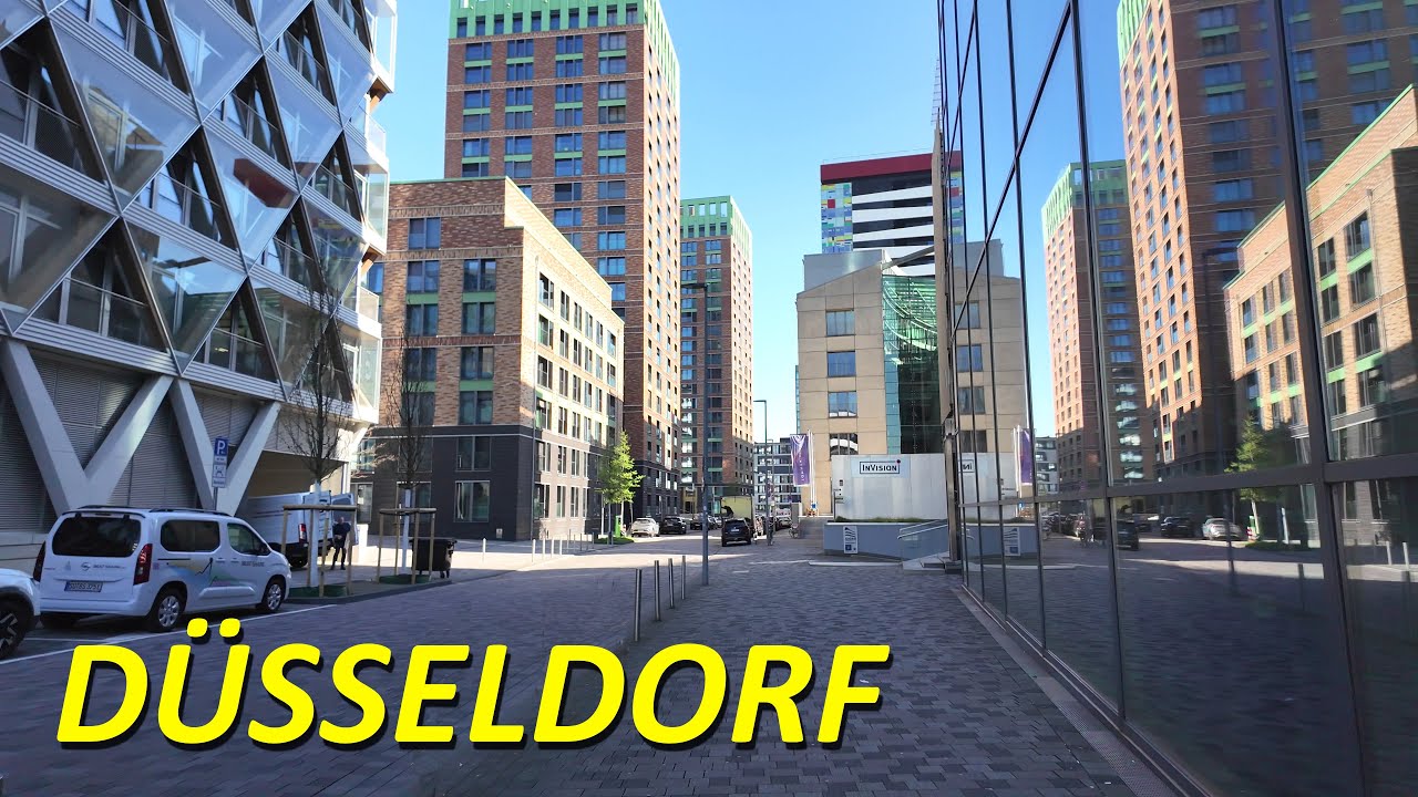 Düsseldorf walking 4K | MedienHafen Frühling 2025