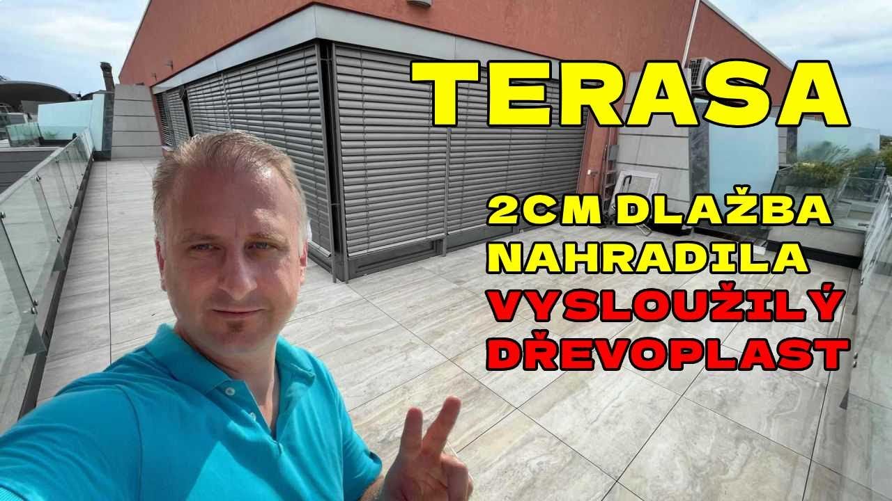 TERASA - 2CM dlažba na hliníkové konstrukci a terčích - Náhrada za dřevoplast - RIVESTI