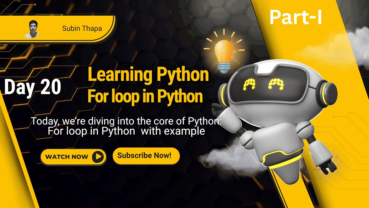 Day 20 : Python for Loop Mastery | range() Function & String Iteration