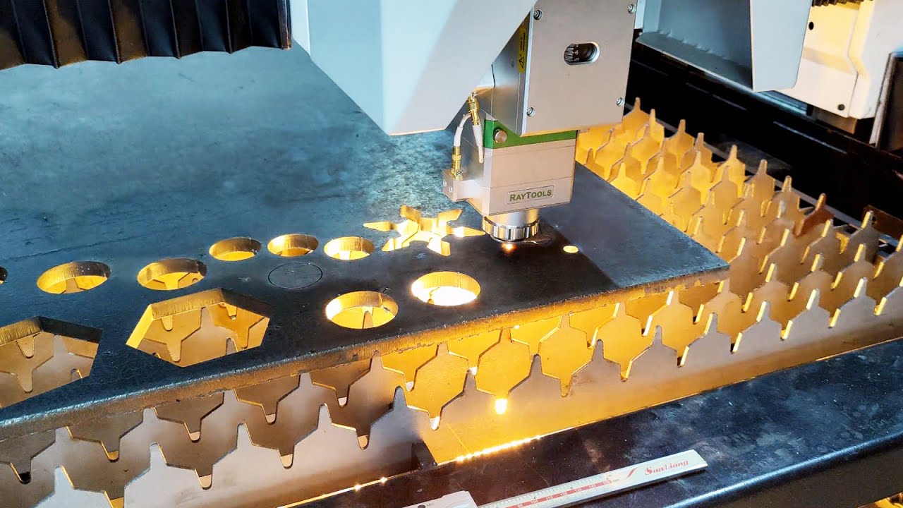 What a 6KW/6000W fiber laser cutting machine can do on carbon mild steel?