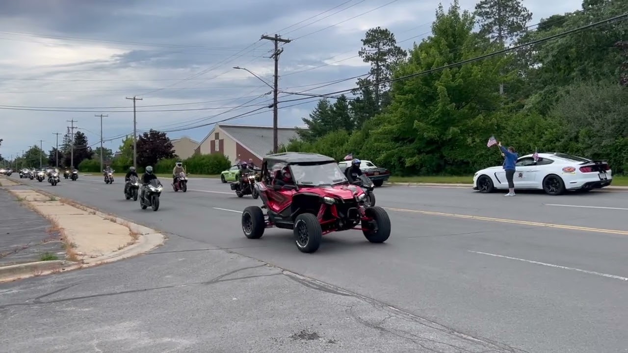 North Country Honor Flights 56 & 57 escorted down NY Ave.