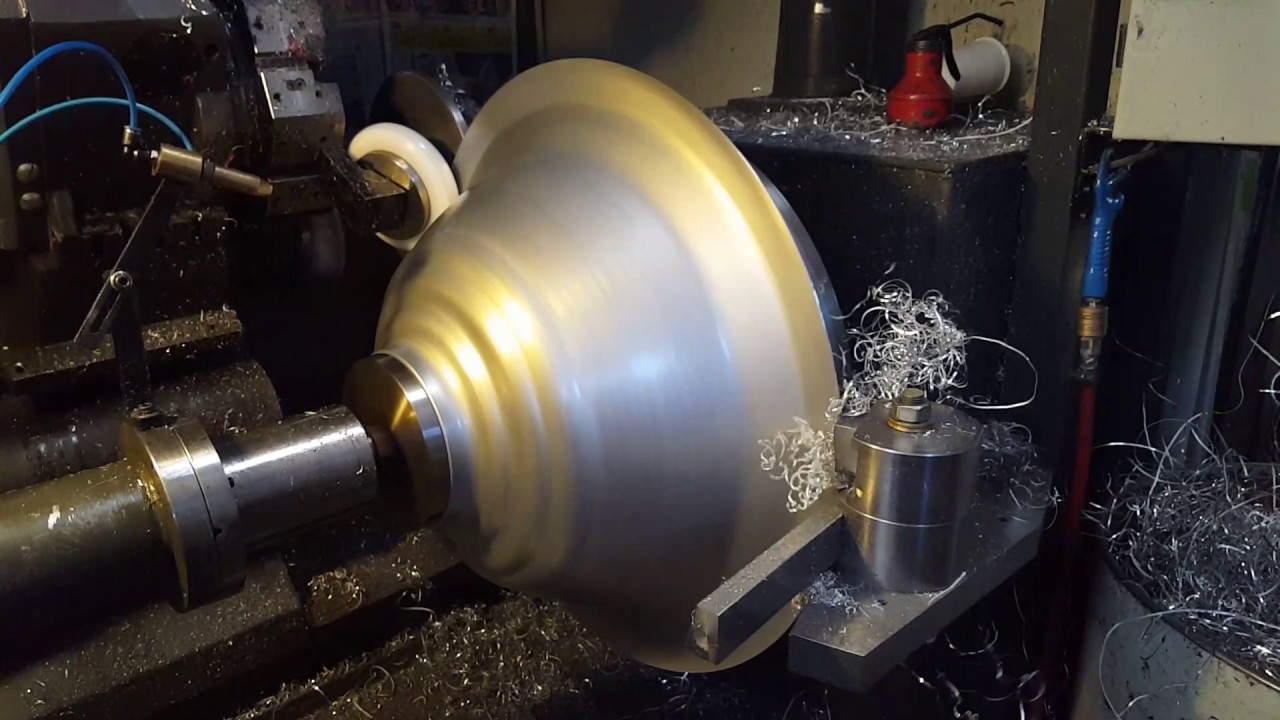 Repujado torno CNC luminaria Torneria Jose Macri e hijos Metal Spinning Lathe CNC
