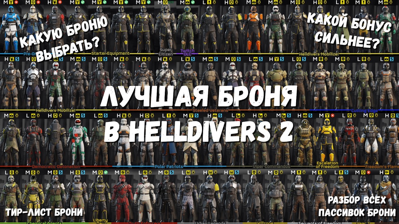 BEST ARMOR IN HELLDIVERS 2! | WHICH ARMOR TO CHOOSE? WHAT DOES IT DO? | ARMOR PASSIVE TIER LIST