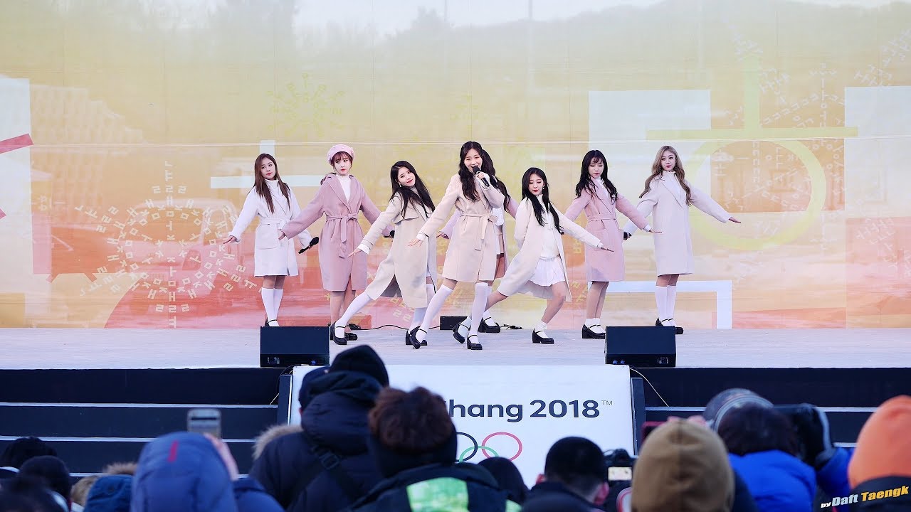 180123 러블리즈 Lovelyz '종소리 Twinkle' @양구 평창 동계올림픽 성화 봉송 4K 직캠 by DaftTaengk