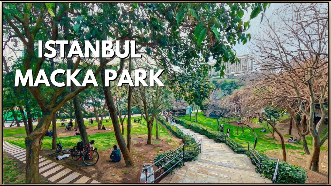Macka Park Walking Tour | Sunny Sunday in Istanbul 4K POV