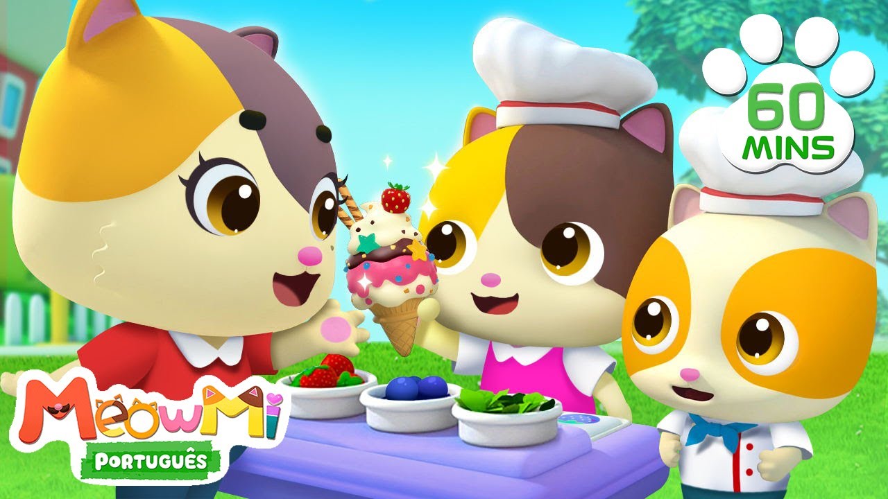 🐱 Show da Família Gato - A Sorveteria Está Aberta 🍨 | 1 Hora | Músicas Infantis e Desenhos Animados
