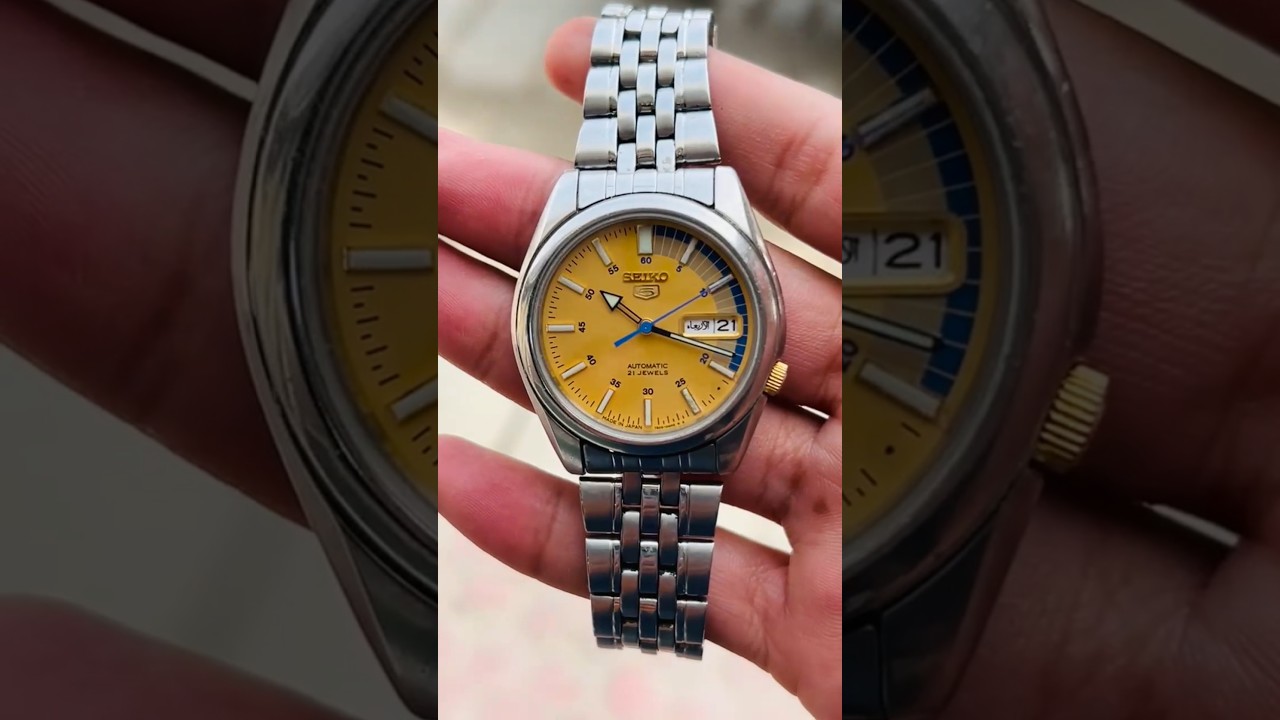 Seiko 5 Automatic 7S26 | Yellow Dial | Glass Back | Classic Vintage Style Review  #seiko #watch