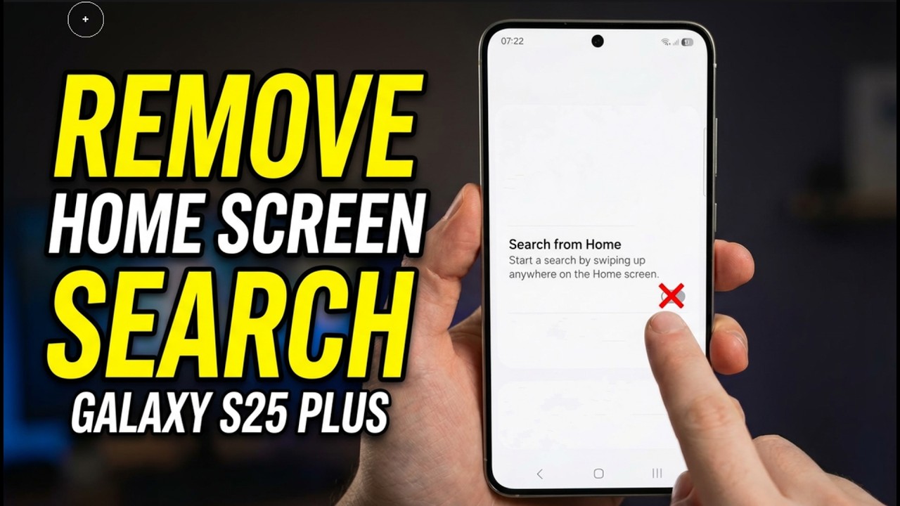 How to Remove Home Screen Search In Samsung Galaxy S25 Plus