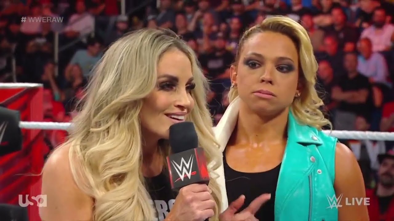 Trish Stratus Confronts Becky Lynch Before the Steel Cage Match - WWE RAW | August 21, 2023