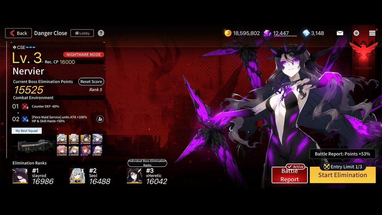 COUNTER SIDE SEA : Nervier Team 15000+  - Danger Close (20/04/2022)