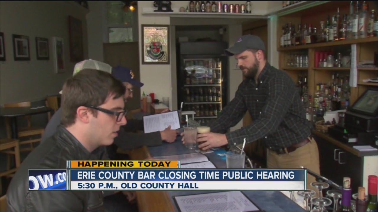 Public hearing on bar closing times
