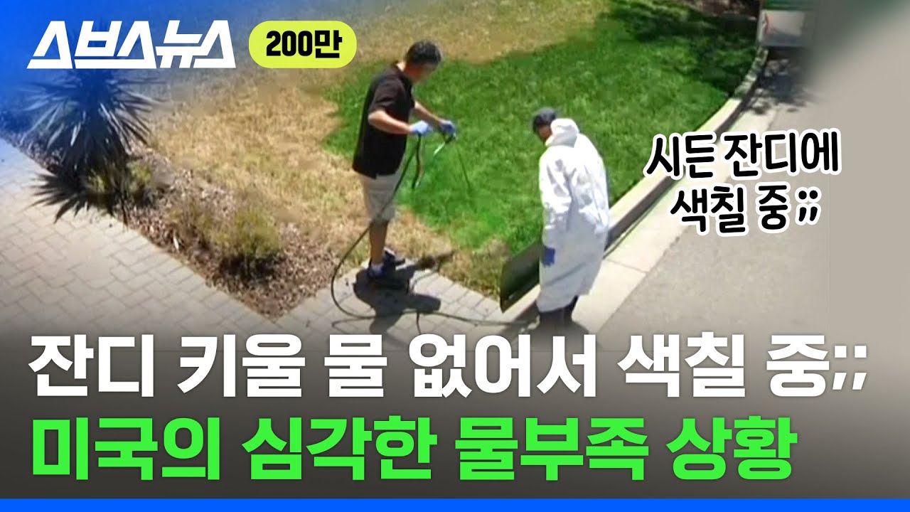 미국이 물 부족 국가?? 잔디에 줄 물도 없다;; 캘리포니아 등 미국 서부의 상상 이상으로 심각한 상황 / 스브스뉴스