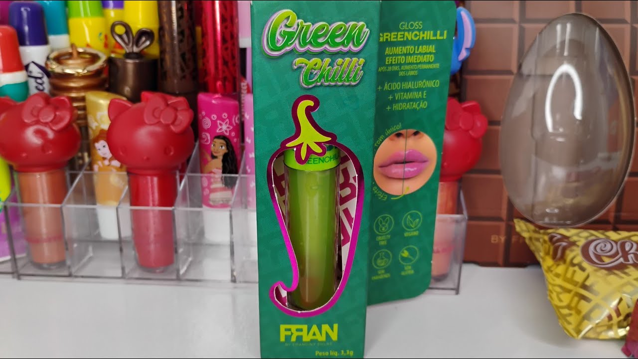TESTANDO O GLOSS RARO GREEN CHILLI
