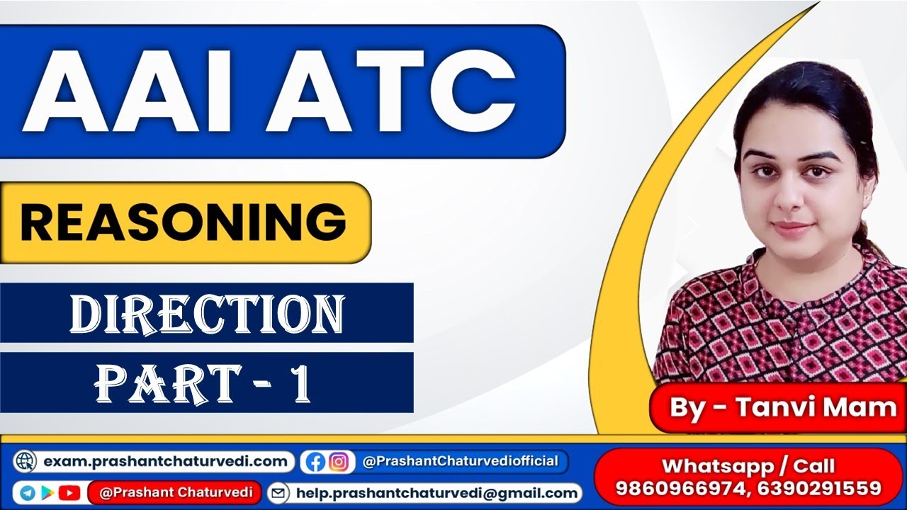 AAI ATC ATC REASONING PREPARATION BY TANVI MAM || DIRECTION ||  AAI ATC ONLINE COACHING ||