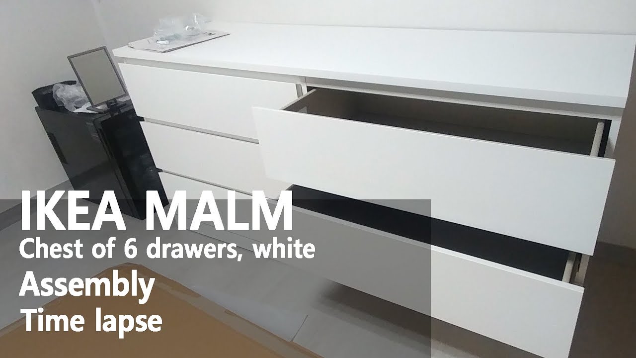How to Assemble - IKEA 이케아 MALM 말름  6칸서랍장 조립