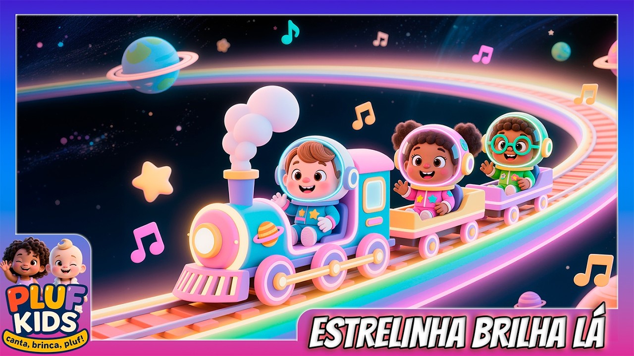 🌙✨ Estrelinha Brilha | Música de Ninar para Bebês | Hora de Dormir | Pluf Kids