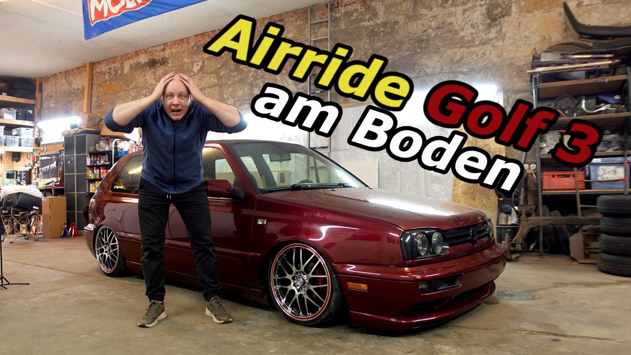 Airride Golf 3 am Boden, endlich auf null Bar