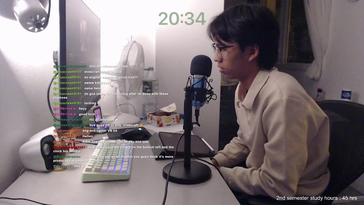 study with me live pomodoro | 3 hours