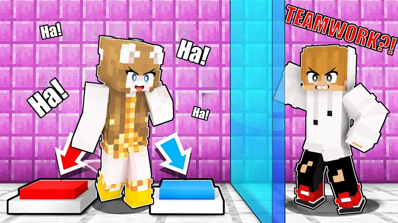 2-PLAYER TEAMWORK PUZZLES In Minecraft!