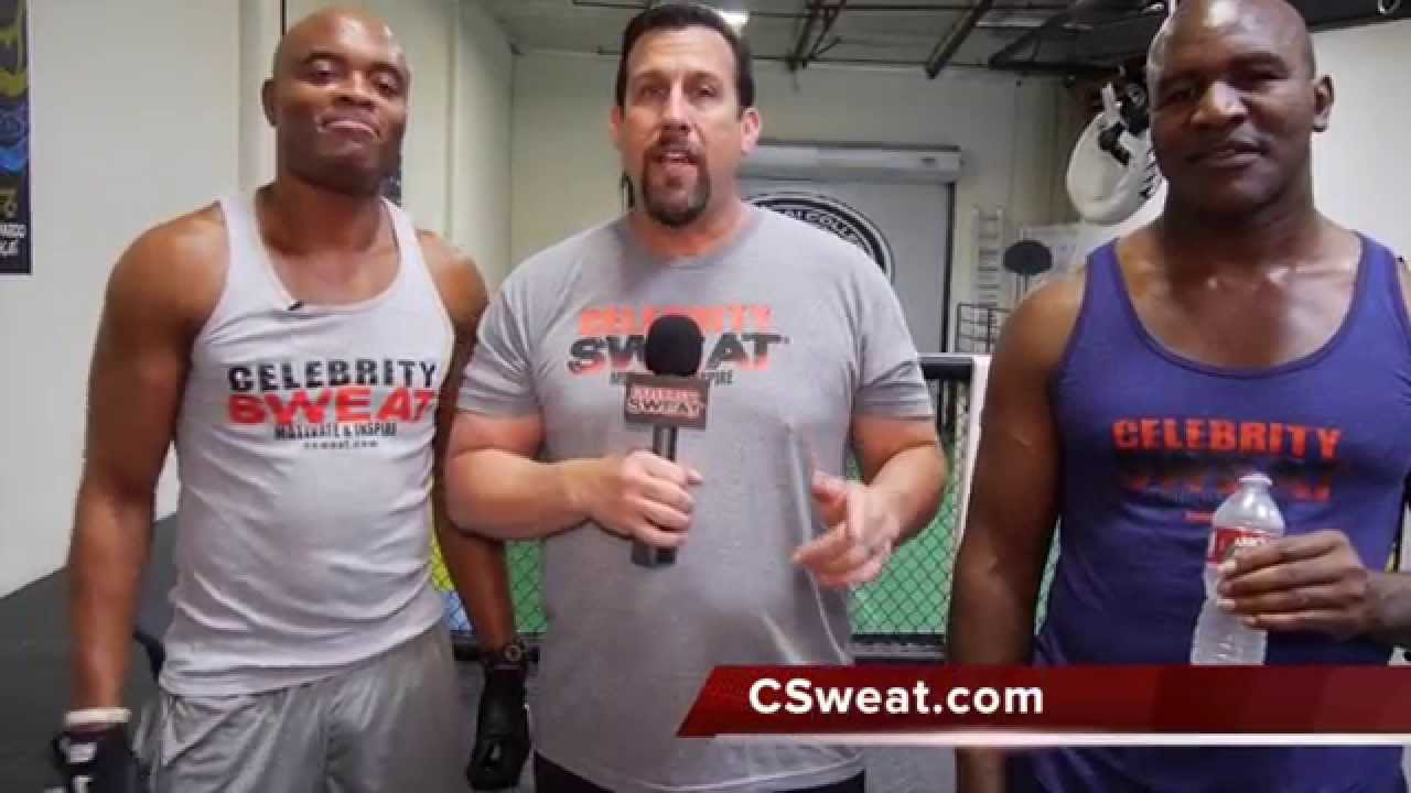 Evander Holyfield and Anderson Silva Workout