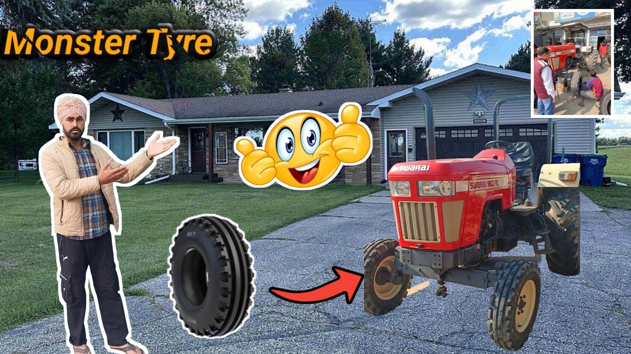 New Monster Tyre for Tractor 🚜  😎 @laddisandhu963 