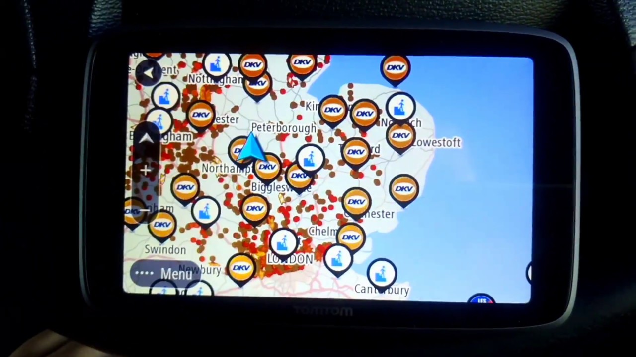 TomTom GO PROFESSIONAL 6250 POI on map