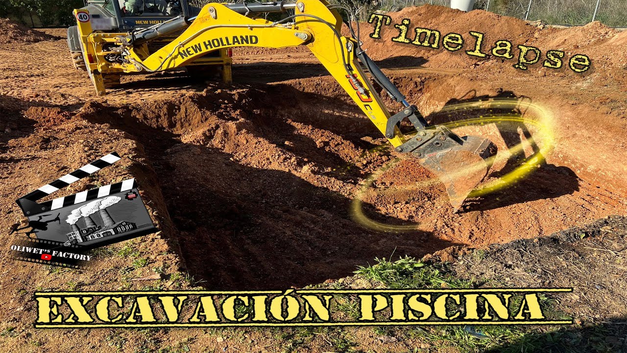 🚜🚜Excavación piscina🏊‍♂️🏊🏊‍♀️ - Timelapse🎥🎥