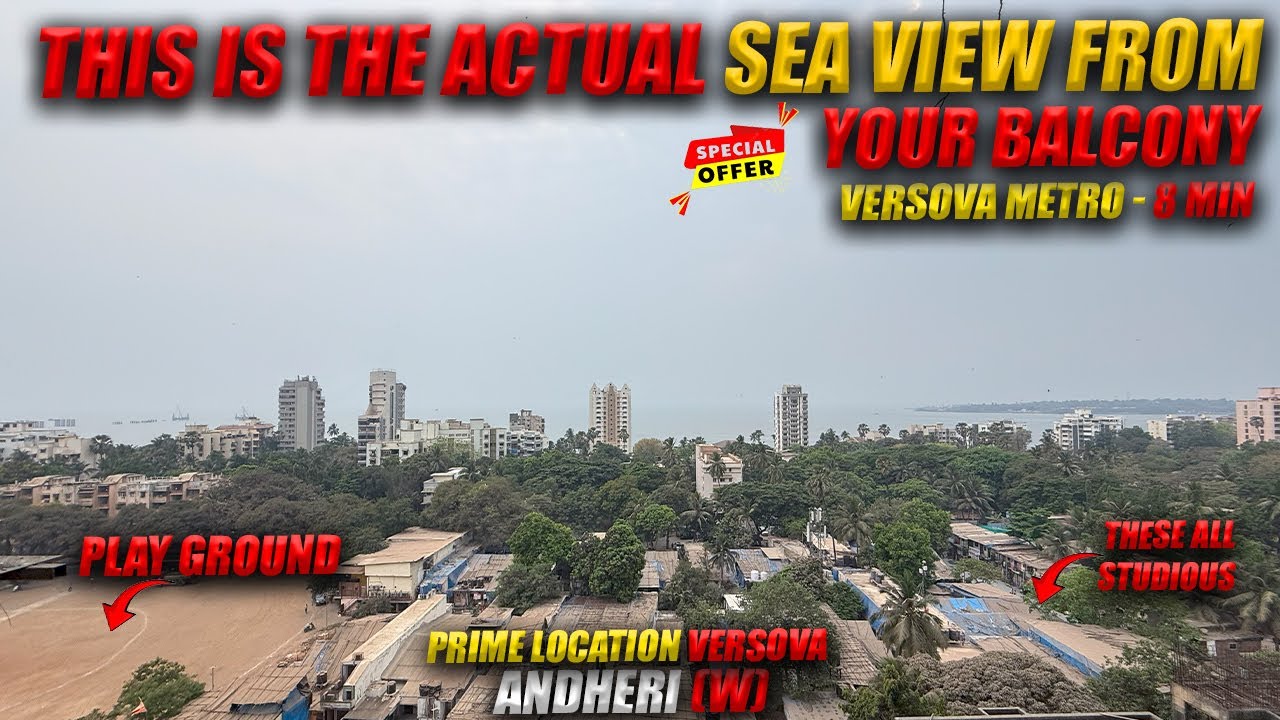 3 BHK flat in Andheri West | Versova | Sea View Apartment | Near Metro & Bandra Sea Link | Andheri W